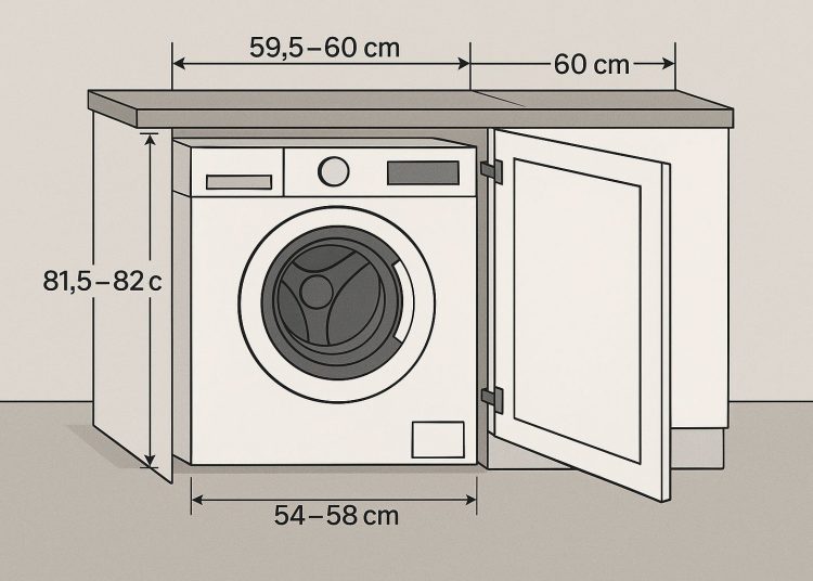Kích Thước Máy Giặt Âm Tủ: Lắp Gọn, Giấu Khéo, Giặt Vẫn Mạnh